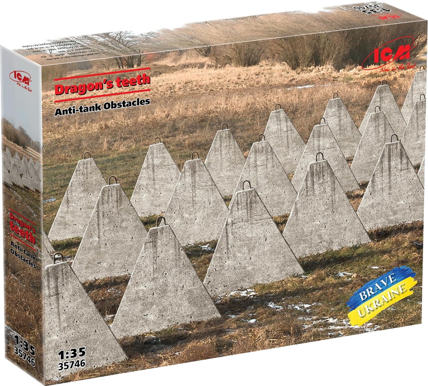 ICM Масштаб 1/35 Противотанковое препятствие «Зубы дракона» Пластиковый набор 35746 (Декорации)
ICM Масштаб 1/35 Противотанковое препятствие «Зубы дракона» Пластиковый набор 35746 (Декорации)