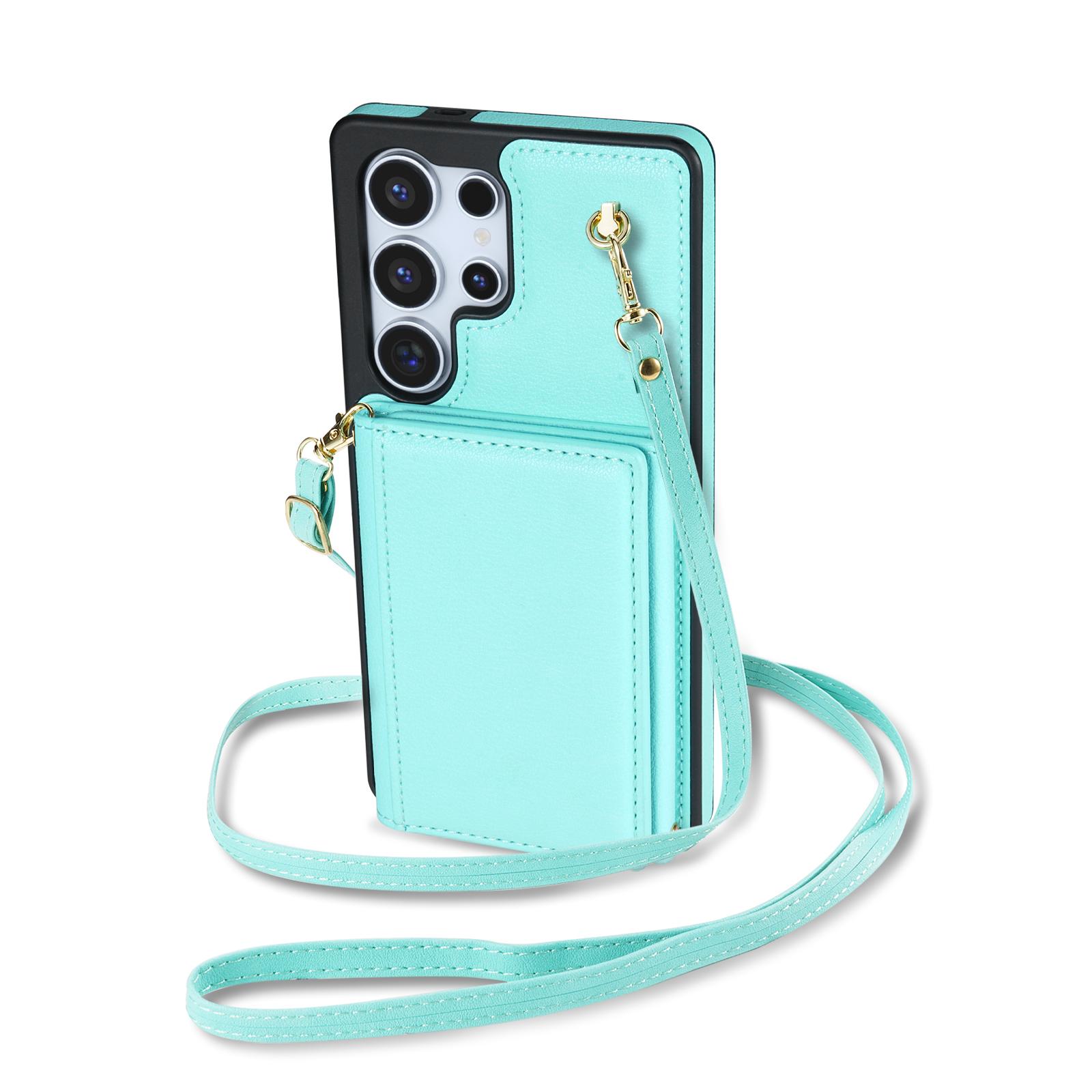 For Samsung Galaxy S25 Ultra Case Tri-Fold Card Holder Kickstand TPU+Leather Back Cover with Shoulder Strap Green
For Samsung Galaxy S25 Ultra Case Tri-Fold Card Holder Kickstand TPU+Leather Back Cover with Shoulder Strap Green