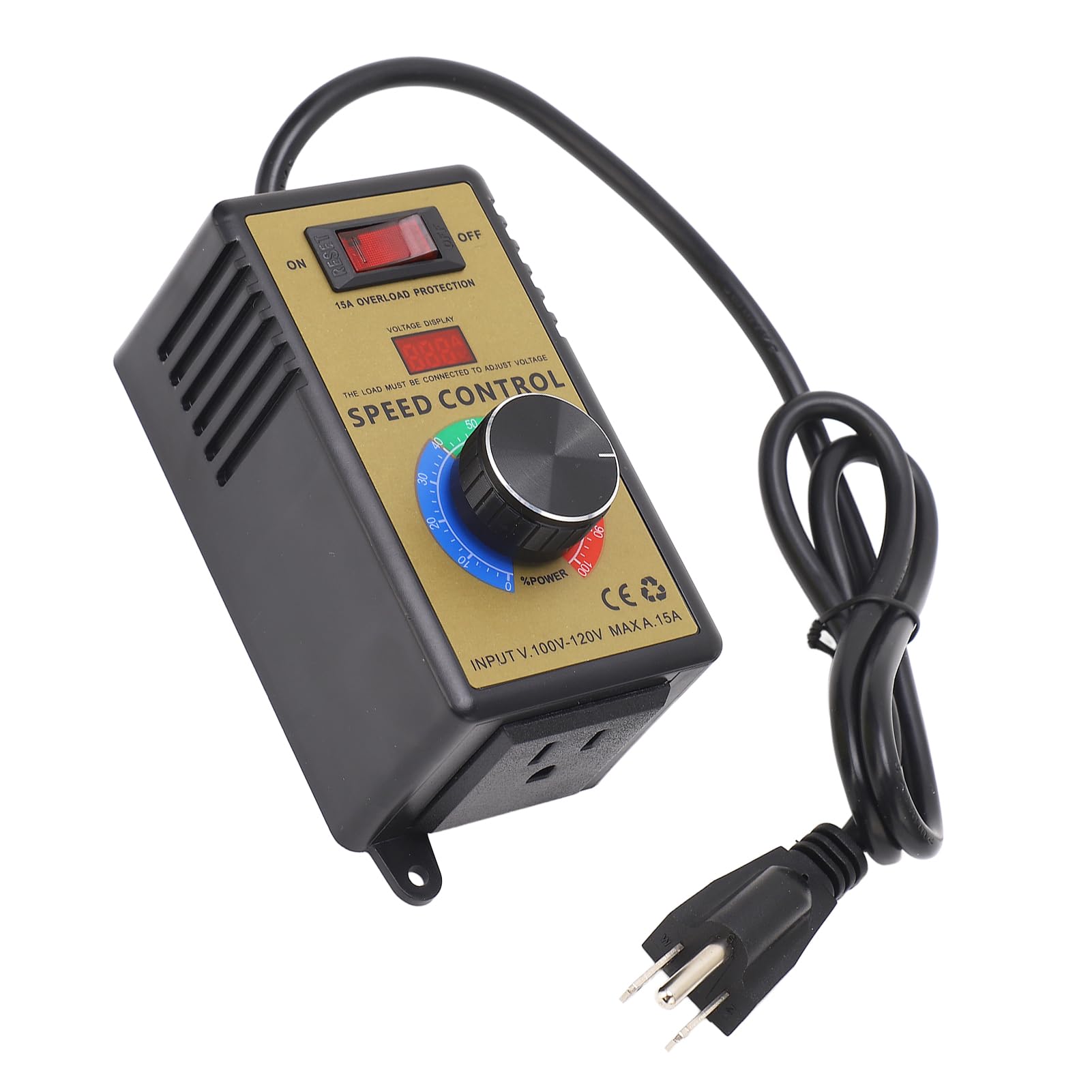 AC Motor Speed Controller Electronic Voltage Regulator Stepless Speed Control Switch Fan Speed Controller with Overload Protection Rheostat US Plug
AC Motor Speed Controller Electronic Voltage Regulator Stepless Speed Control Switch Fan Speed Controller with Overload Protection Rheostat US Plug