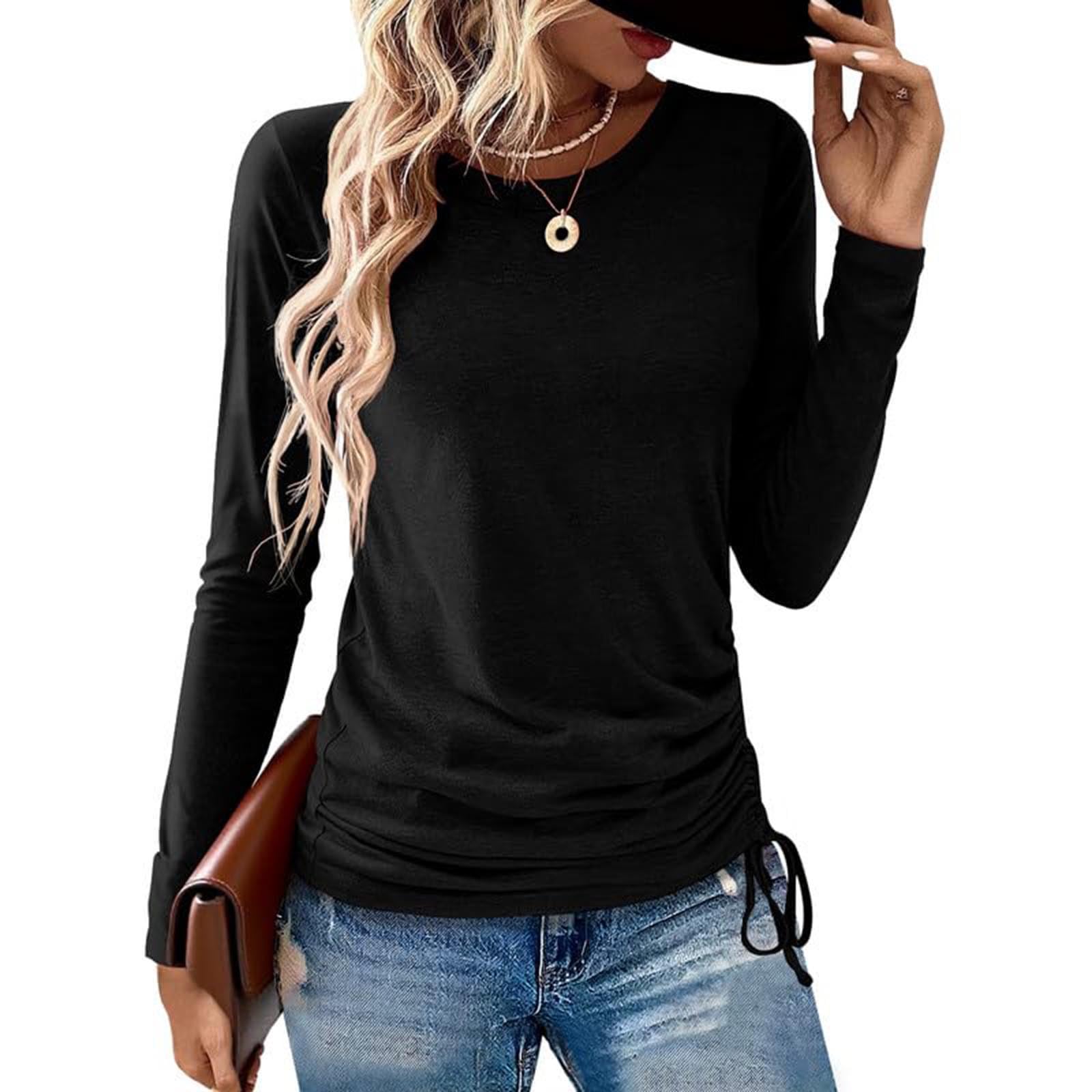 Women s Fashion Round Neck Solid Color Long Sleeve Side Drawstring Loose Casual Hoodie T-shirt Top L
Women s Fashion Round Neck Solid Color Long Sleeve Side Drawstring Loose Casual Hoodie T-shirt Top L