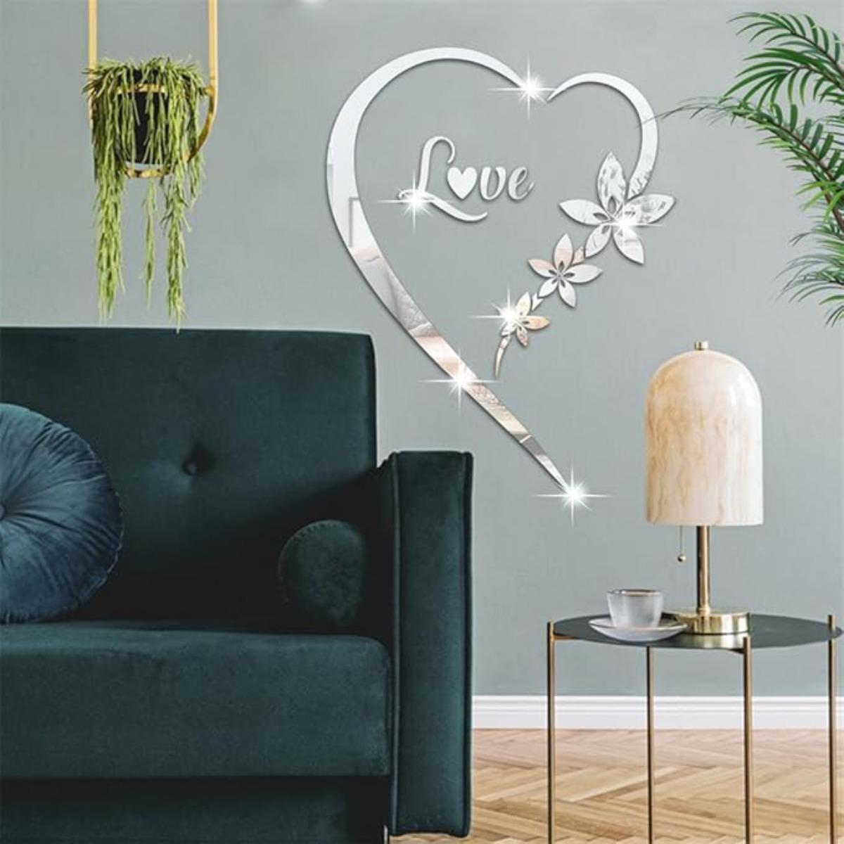 DIY Wall Art Heart Shape Mirror Wall Sticker, Self-Adhesive Love Heart Acrylic Mirror Wall Stickers Art Mural, Home Decor Heart Mirror Wall Decals KTY серебряный
DIY Wall Art Heart Shape Mirror Wall Sticker, Self-Adhesive Love Heart Acrylic Mirror Wall Stickers Art Mural, Home Decor Heart Mirror Wall Decals KTY серебряный