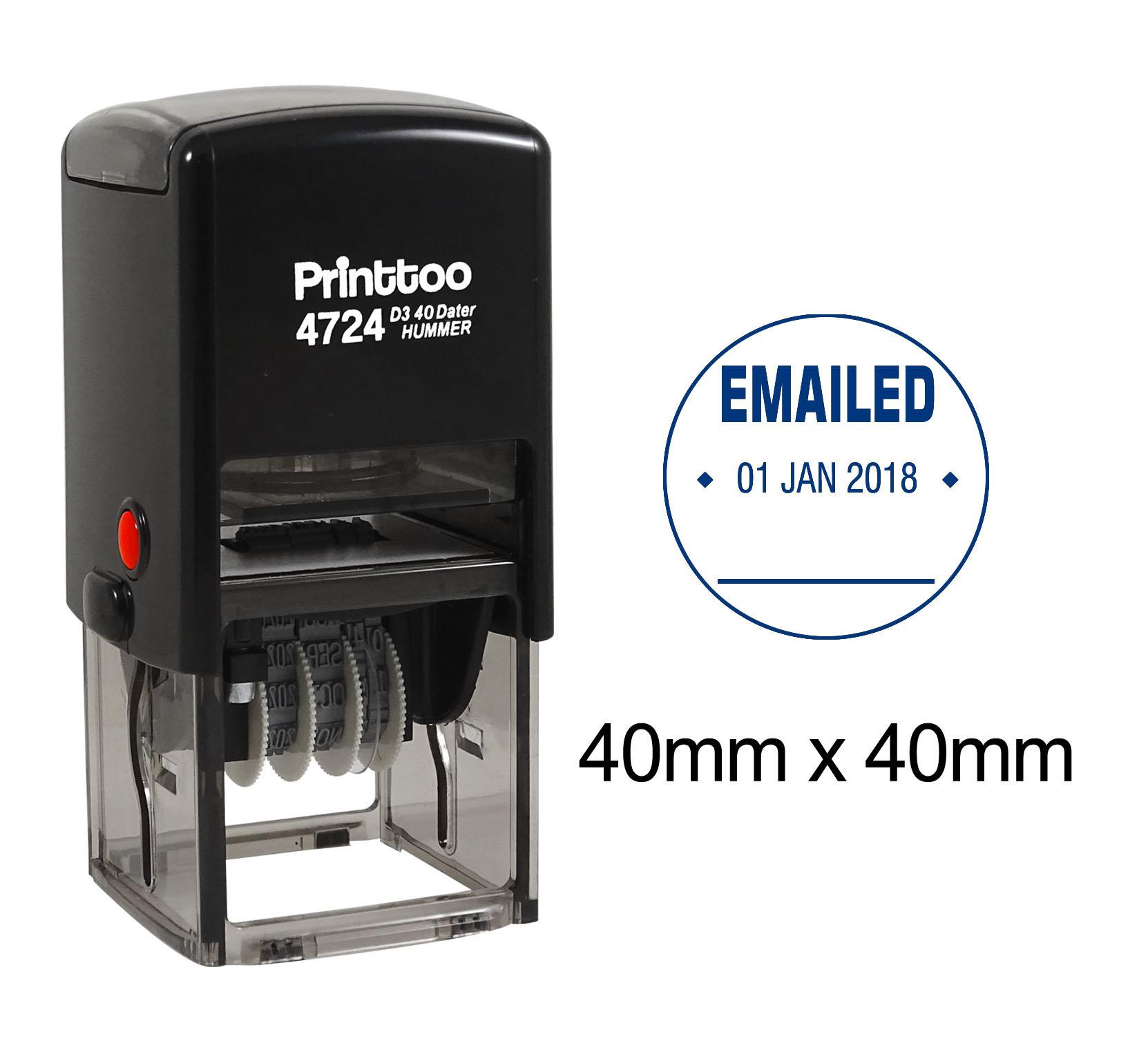 Printtoo Round Office Stationery Dater Stamp Self Inking With Emailed Text Date Rubber 40 mm x 40 mm.(Approx) синій
Printtoo Round Office Stationery Dater Stamp Self Inking With Emailed Text Date Rubber 40 mm x 40 mm.(Approx) синій