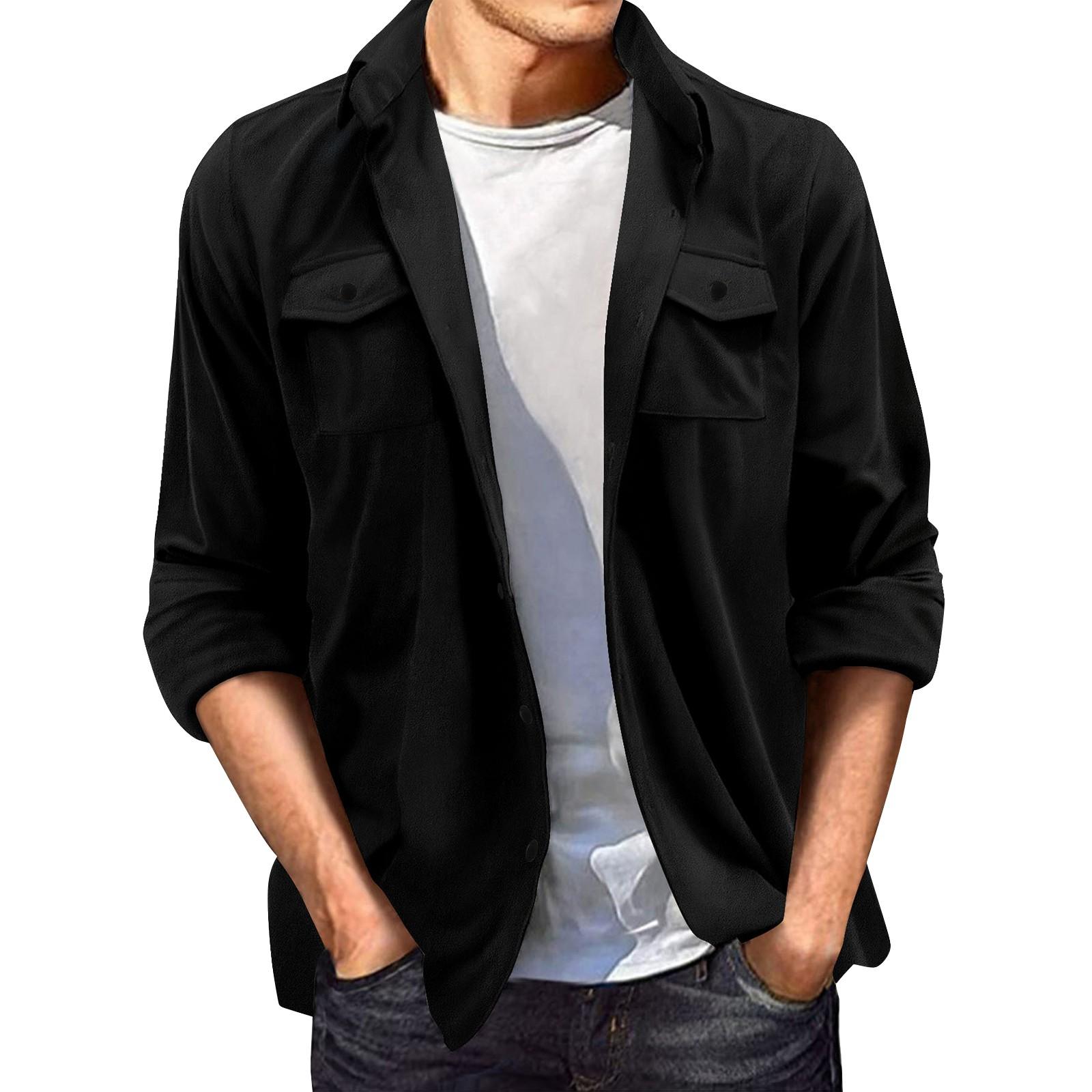 Чоловіча однотонна повсякденна куртка весна-осінь із лацканами, замшеве пальто XL чорний
Чоловіча однотонна повсякденна куртка весна-осінь із лацканами, замшеве пальто XL чорний