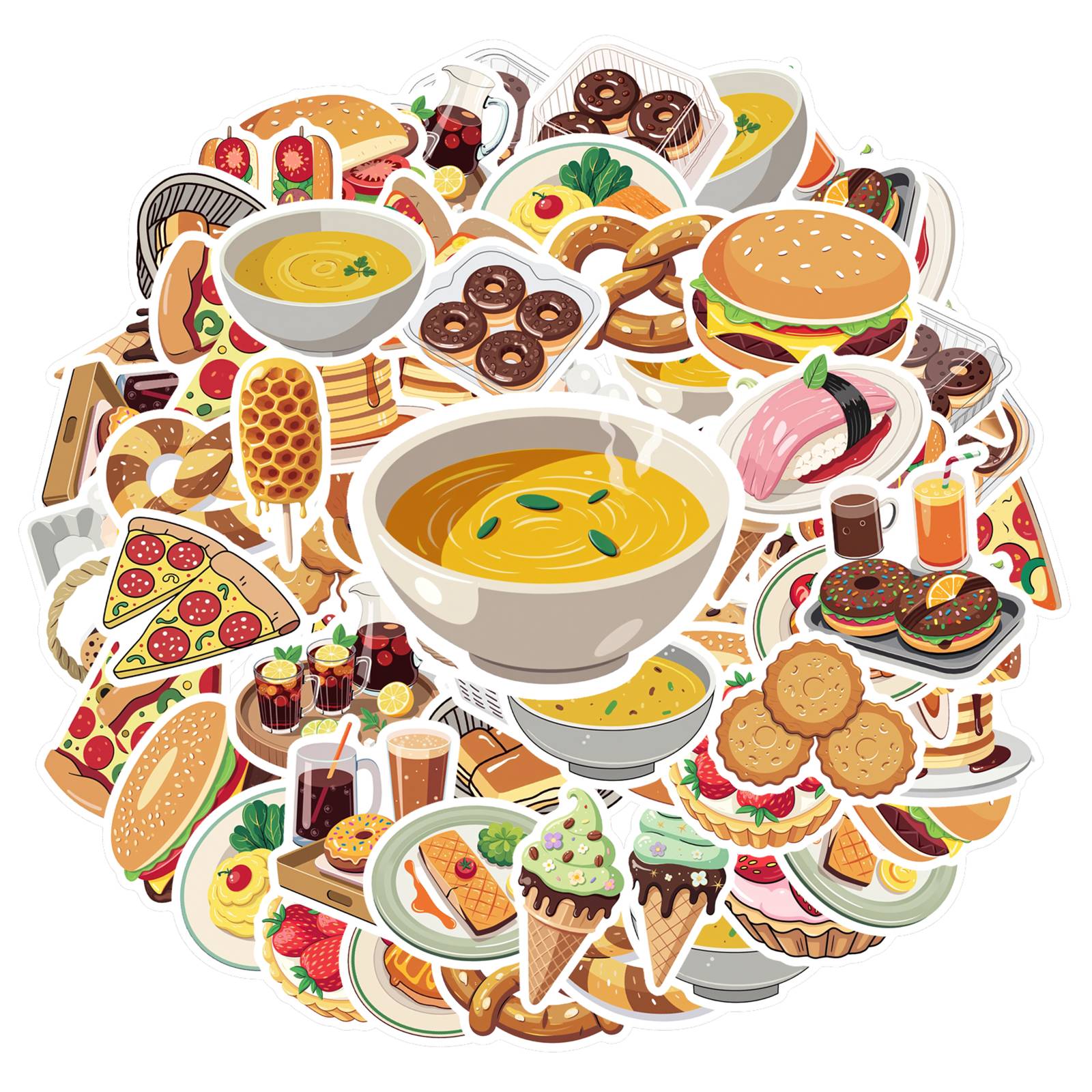 35pcs-50pcs Cartoon Dessert Stickers Vibrant Food Stationery Stickers Graffiti Decals For Laptop Motorcycle Luggage Phone
35pcs-50pcs Cartoon Dessert Stickers Vibrant Food Stationery Stickers Graffiti Decals For Laptop Motorcycle Luggage Phone