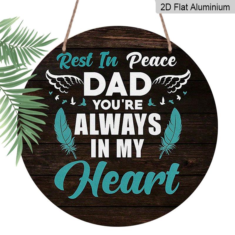 2D Flat, 1pc, 7.87x7.87Inch 2D Flat Round Aluminum Sign, Vintage Aluminum Plaque with Rest In Peace Dad You re Always In My Heart Inscription 1pc
2D Flat, 1pc, 7.87x7.87Inch 2D Flat Round Aluminum Sign, Vintage Aluminum Plaque with Rest In Peace Dad You re Always In My Heart Inscription 1pc