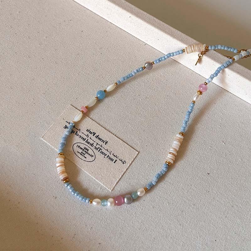 Temperament Sweet Dopamine Color Fresh Pink Blue Resin Beads Imitation Pearl Beaded Necklace for Women Collar Chain Jewelry Gift
Temperament Sweet Dopamine Color Fresh Pink Blue Resin Beads Imitation Pearl Beaded Necklace for Women Collar Chain Jewelry Gift