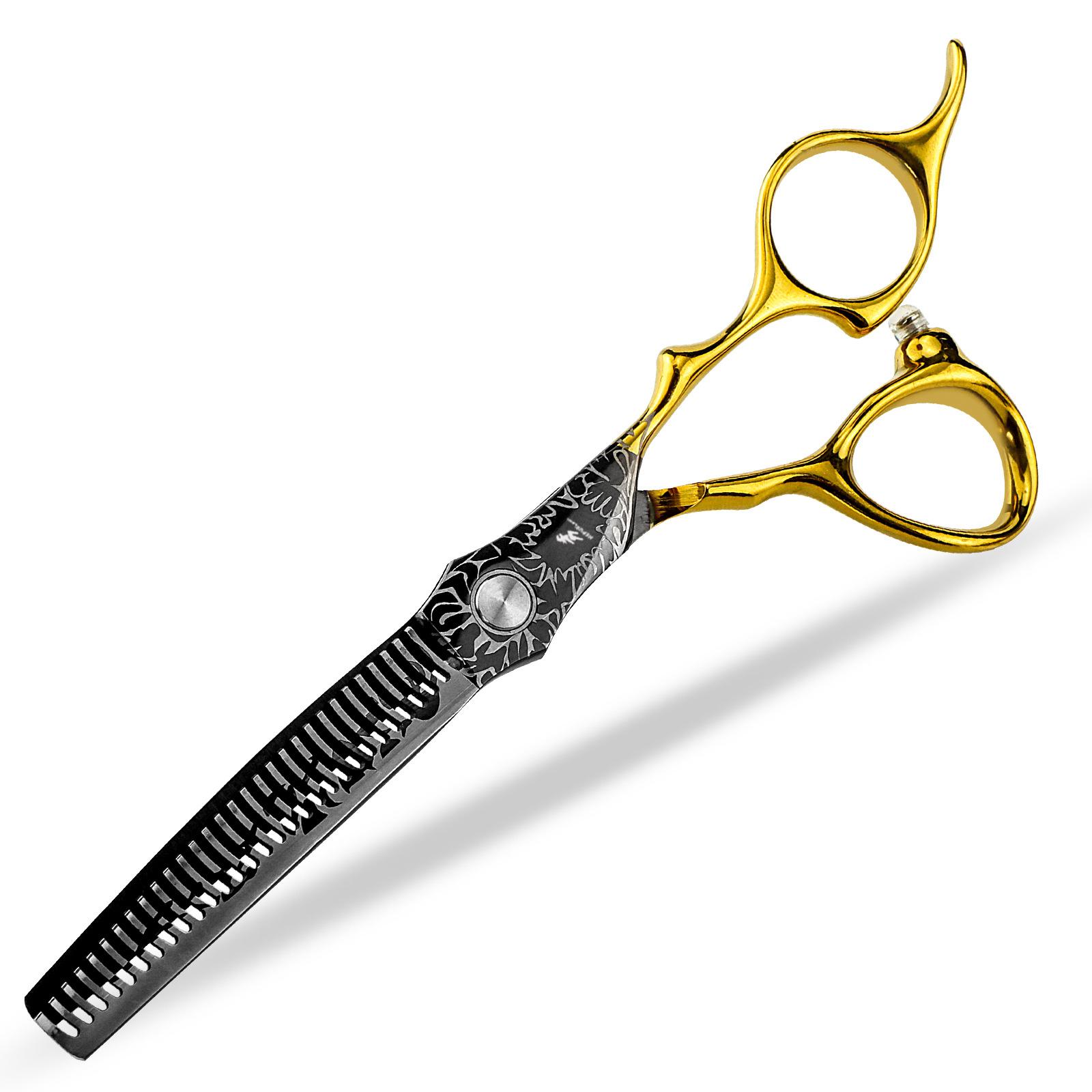 6.0 Inch 440C Neptune Hair Scissors Straight Cutting Teeth Scissors Thin Cutting Hair Salon Special Foreign Trade Explosion 6.0inch half gold black blade dental scissors
6.0 Inch 440C Neptune Hair Scissors Straight Cutting Teeth Scissors Thin Cutting Hair Salon Special Foreign Trade Explosion 6.0inch half gold black blade dental scissors