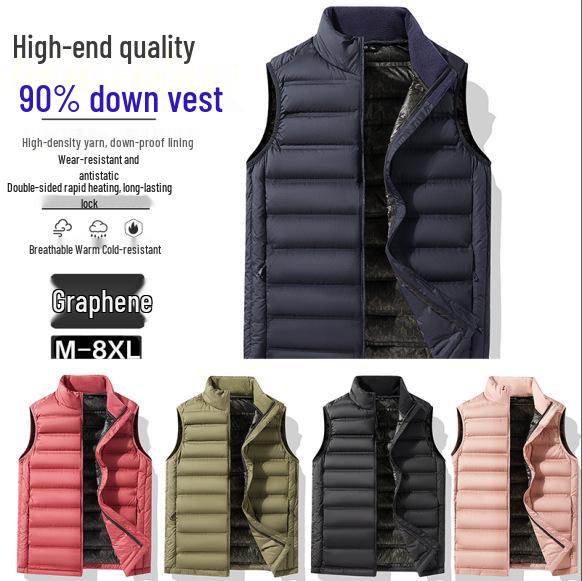 Men s Plus Size Graphene Down Vest - High-Quality, Warm, Autumn/Winter Stand-Up Collar Gilet 3XL
Men s Plus Size Graphene Down Vest - High-Quality, Warm, Autumn/Winter Stand-Up Collar Gilet 3XL