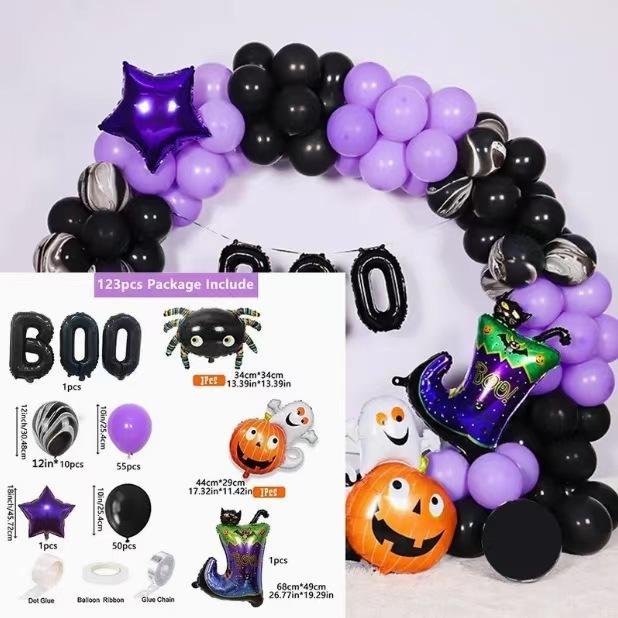 Тыква Паук Алюминиевая пленка Латексный шар Цепь Арка Фестиваль Призраков Хэллоуин Украшение Атмосферное Украшение Набор Set as shown
Тыква Паук Алюминиевая пленка Латексный шар Цепь Арка Фестиваль Призраков Хэллоуин Украшение Атмосферное Украшение Набор Set as shown
