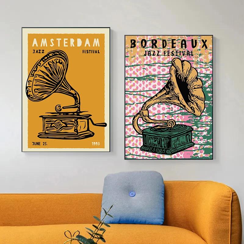 Vintage Jazz Festival Canvas Paintings Retro Jazz Club Poster and Print Wall Art Picture for Living Room Cuadros Home Decoration 8X12inch 20x30cm
Vintage Jazz Festival Canvas Paintings Retro Jazz Club Poster and Print Wall Art Picture for Living Room Cuadros Home Decoration 8X12inch 20x30cm