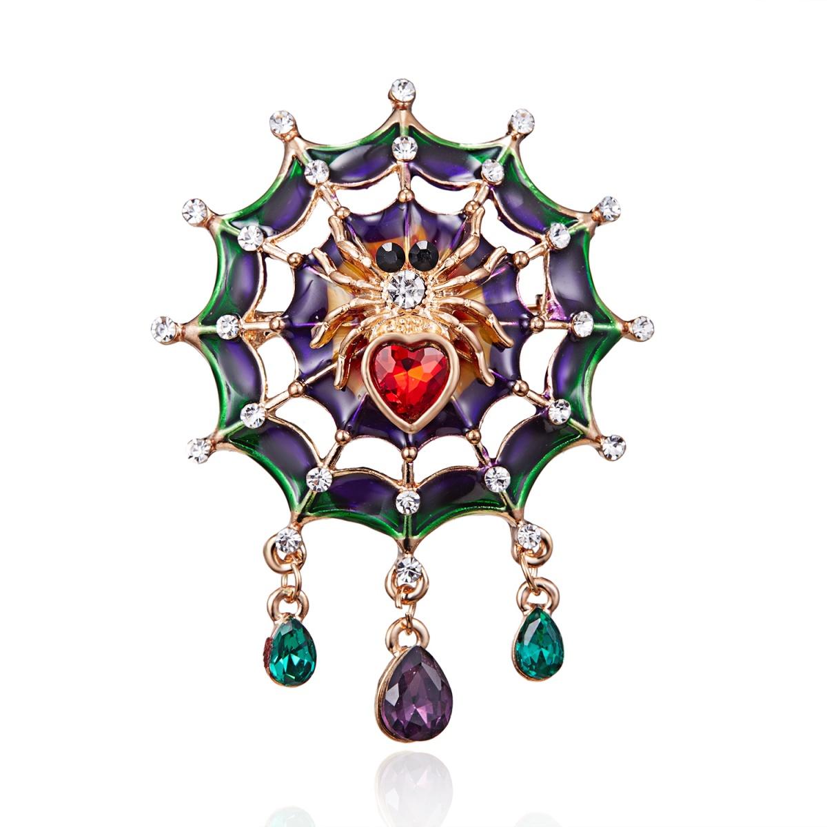 Vintage Creative Red Heart Spider Cobweb Brooches For Women Men Punk Rhinestone Waterdrop Tassel Insect Pins Halloween Jewelry
Vintage Creative Red Heart Spider Cobweb Brooches For Women Men Punk Rhinestone Waterdrop Tassel Insect Pins Halloween Jewelry