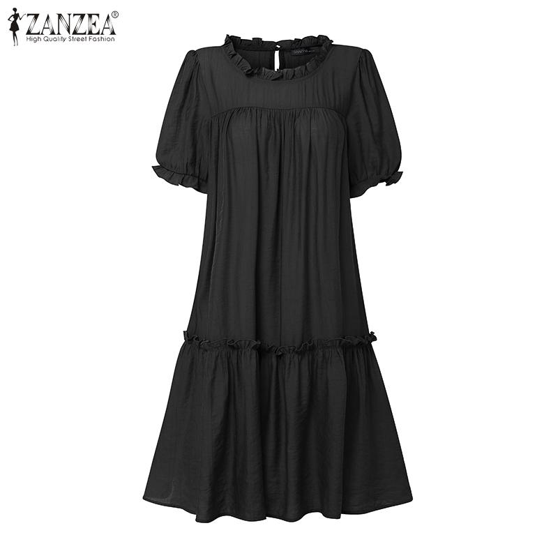 ZANZEA Женское повседневное мини-платье с оборками, круглым вырезом и рукавами-буффами 5XL чёрный
ZANZEA Женское повседневное мини-платье с оборками, круглым вырезом и рукавами-буффами 5XL чёрный