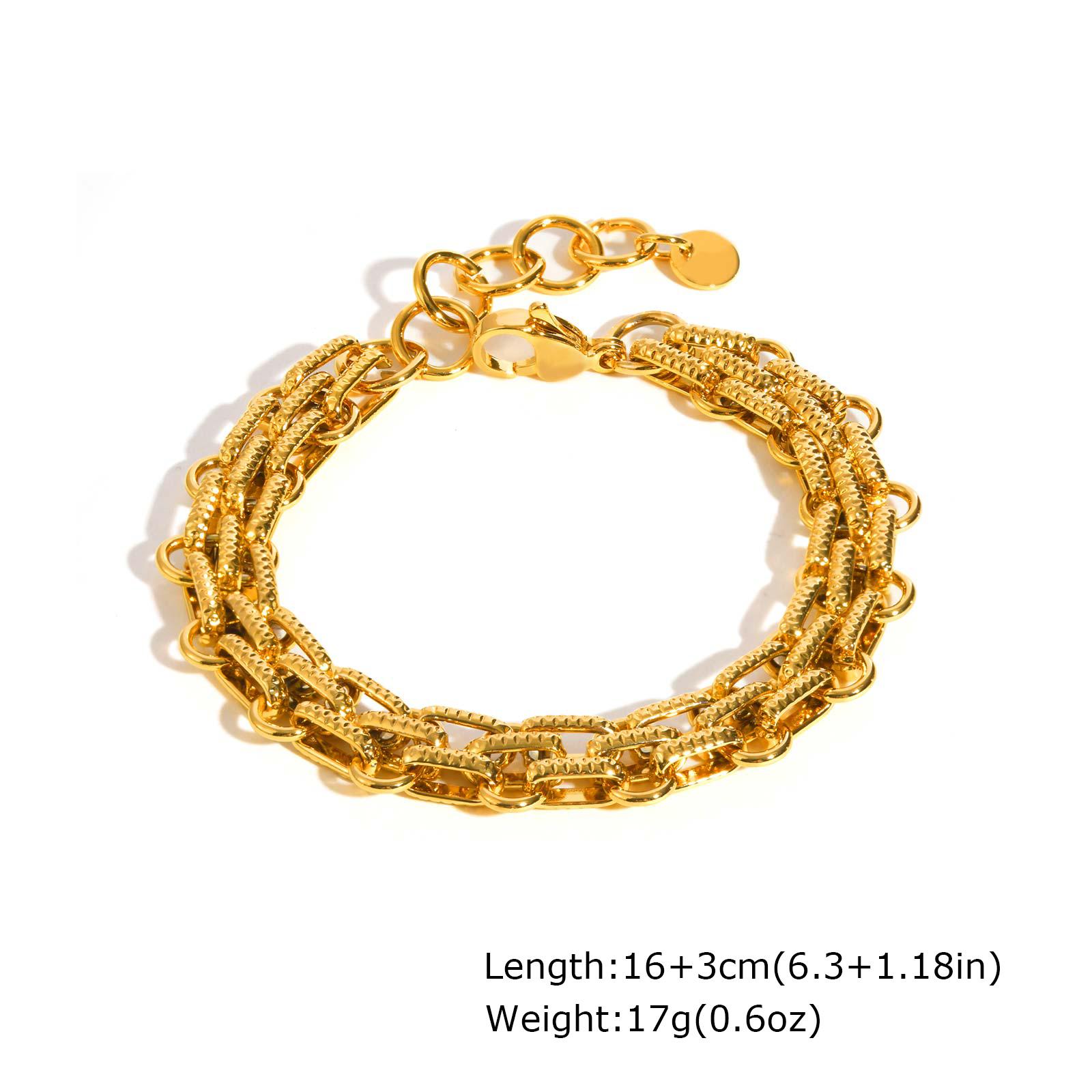 Stainless Steel Multiple Chunky Thick Chain Bracelet for Women Gold Plated Twist Irregular Geometric Bracelets Jewelry Gift
Stainless Steel Multiple Chunky Thick Chain Bracelet for Women Gold Plated Twist Irregular Geometric Bracelets Jewelry Gift