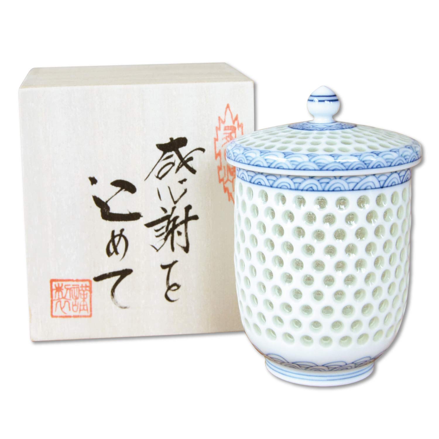 Retirement Gift Present Tea Cup Gift in a Wooden Box with Gratitude Arita Ware Crystal Carving Seigai Wave Tea Cup with Lid Large
Retirement Gift Present Tea Cup Gift in a Wooden Box with Gratitude Arita Ware Crystal Carving Seigai Wave Tea Cup with Lid Large