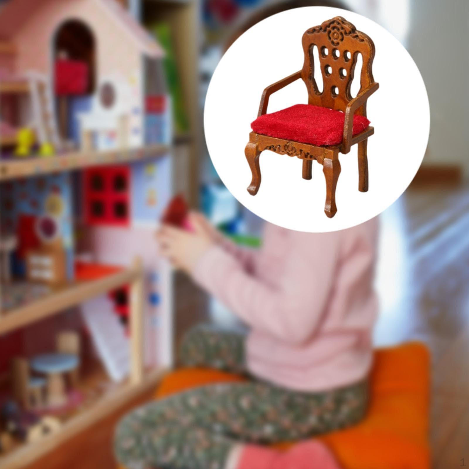 1/12 Dollhouse Chair Doll House Decoration, Pretend Play, DIY Scene Armchair Model, Miniature wood color
1/12 Dollhouse Chair Doll House Decoration, Pretend Play, DIY Scene Armchair Model, Miniature wood color