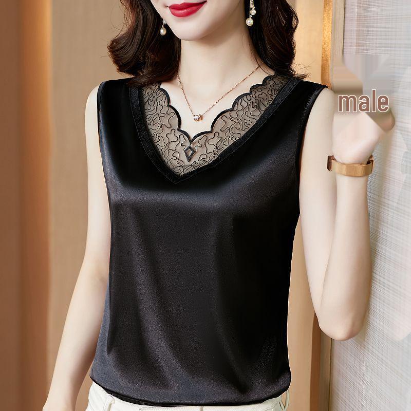 Plus Size Women s Black Lace V-Neck Camisole Tank Top for Layering and Belly Covering Outerwear M (for 45-50 kg)
Plus Size Women s Black Lace V-Neck Camisole Tank Top for Layering and Belly Covering Outerwear M (for 45-50 kg)