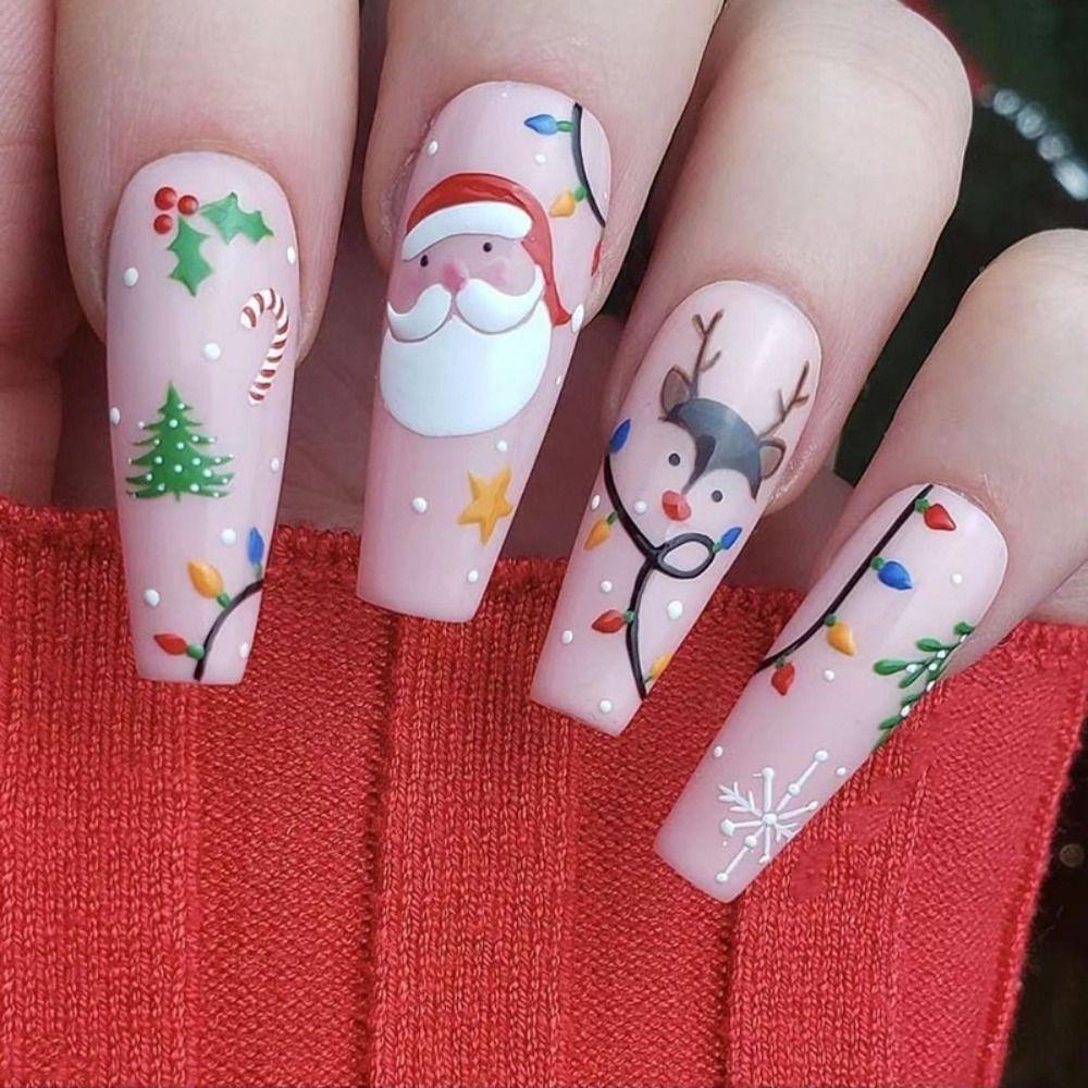 Nail Tips Full Cover Red French Coffin Almond Ballerina Christmas Santa Claus Fake Nails Snowflake
Nail Tips Full Cover Red French Coffin Almond Ballerina Christmas Santa Claus Fake Nails Snowflake