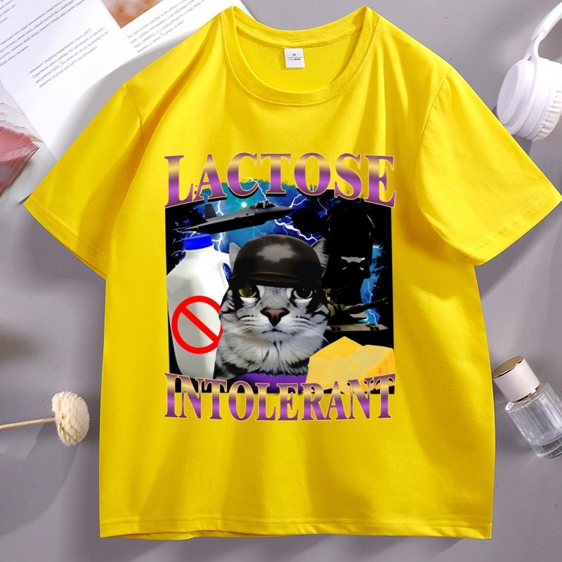 Funny Lactose Intolerant Cat Meme TShirt Unisex Women Casual Cotton Short Sleeve Round Neck Tees Comfortable Unisexs Clothing Tops 4XL
Funny Lactose Intolerant Cat Meme TShirt Unisex Women Casual Cotton Short Sleeve Round Neck Tees Comfortable Unisexs Clothing Tops 4XL