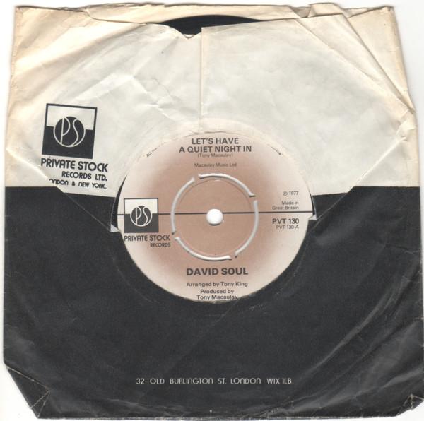 7inch Record DAVID SOUL - Let s Have A Quiet Night In PVT130 Private Stock 1977 UK Pop Used
7inch Record DAVID SOUL - Let s Have A Quiet Night In PVT130 Private Stock 1977 UK Pop Used