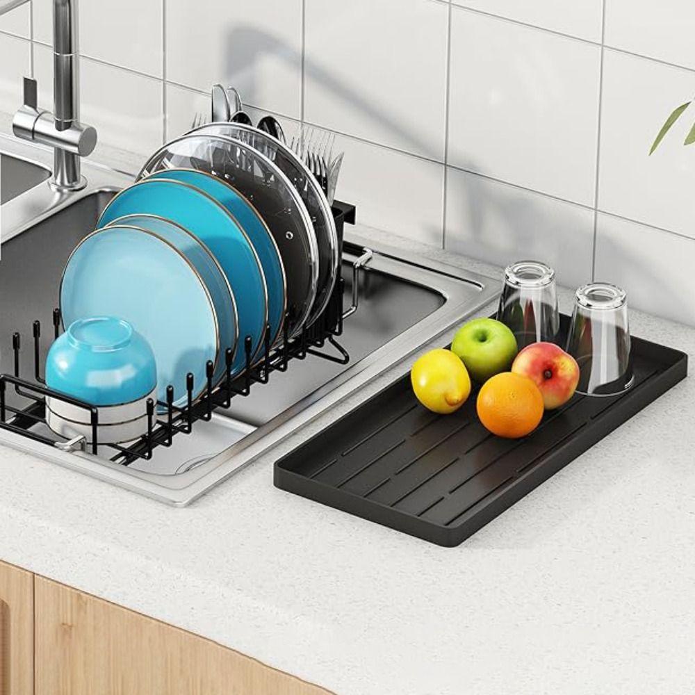 Space-Saving Counter Dish Drying Rack Extendable Bottom Tray Tableware Storage Rack Sink чорний
Space-Saving Counter Dish Drying Rack Extendable Bottom Tray Tableware Storage Rack Sink чорний