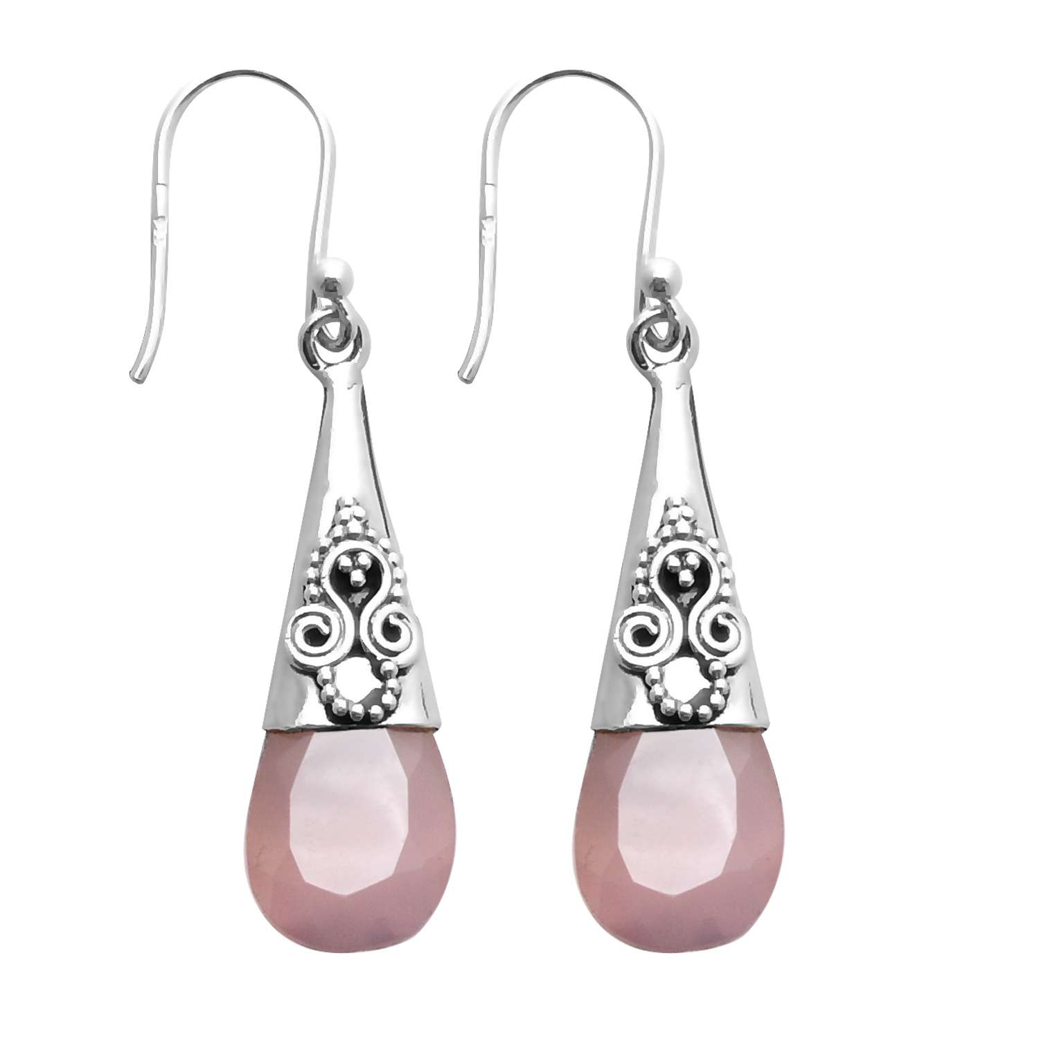 Rose Quartz Gemstone Earrings Solid 925 Sterling Silver Handmade Earrings Jewelry Gift For Women And Girls E-3133
Rose Quartz Gemstone Earrings Solid 925 Sterling Silver Handmade Earrings Jewelry Gift For Women And Girls E-3133