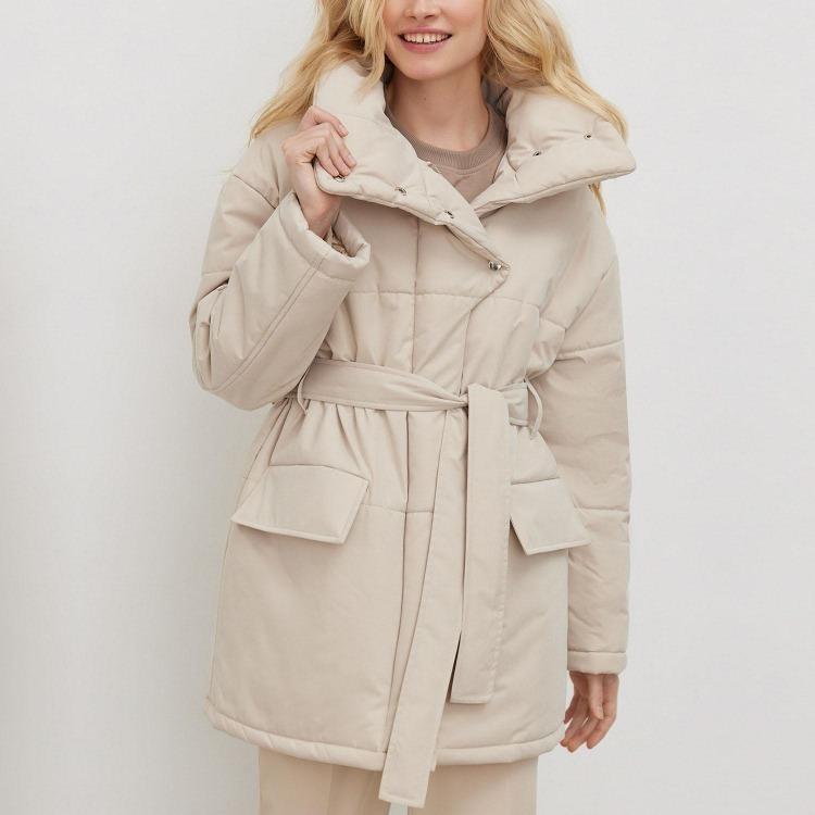 Women Temperament Jacket Autumn Winter Medium Long Stand Collar Belted Cotton Coat with Irregular Button Design L бежевий
Women Temperament Jacket Autumn Winter Medium Long Stand Collar Belted Cotton Coat with Irregular Button Design L бежевий