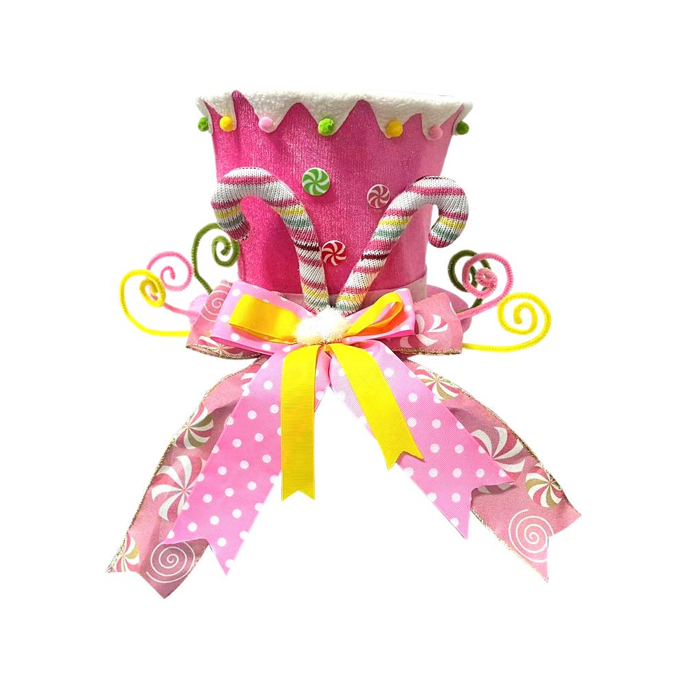 Red Christmas Tree Topper Hat With Bow Ribbon Cane Sugar Decoration Winter Holiday Tree Decor
Red Christmas Tree Topper Hat With Bow Ribbon Cane Sugar Decoration Winter Holiday Tree Decor