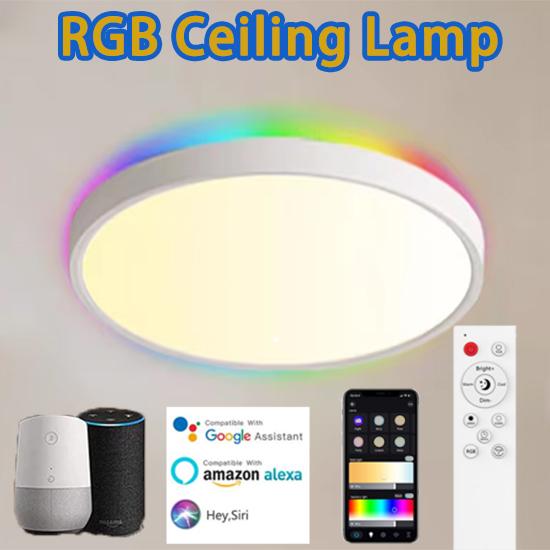 Светодиодный потолочный светильник RGB Освещение в помещении Фонарь с голосовым управлением Работа с приложением Alexa/Google Assistant Управление с помощью диммируемой лампы Цветное освещение для спальни A-Ceiling lamp
Светодиодный потолочный светильник RGB Освещение в помещении Фонарь с голосовым управлением Работа с приложением Alexa/Google Assistant Управление с помощью диммируемой лампы Цветное освещение для спальни A-Ceiling lamp