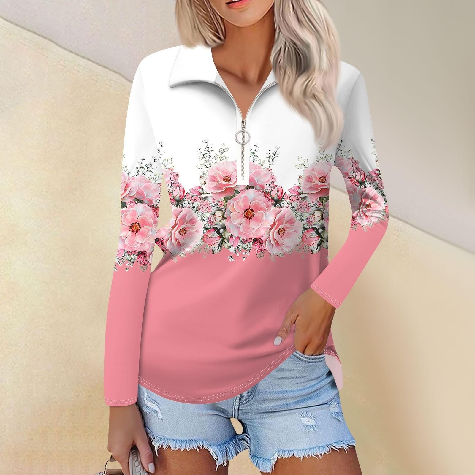 Women s Spring And Fashion Casual Printed Zipper V-Neck Long Sleeve Shirt Tops XXL рожевий
Women s Spring And Fashion Casual Printed Zipper V-Neck Long Sleeve Shirt Tops XXL рожевий