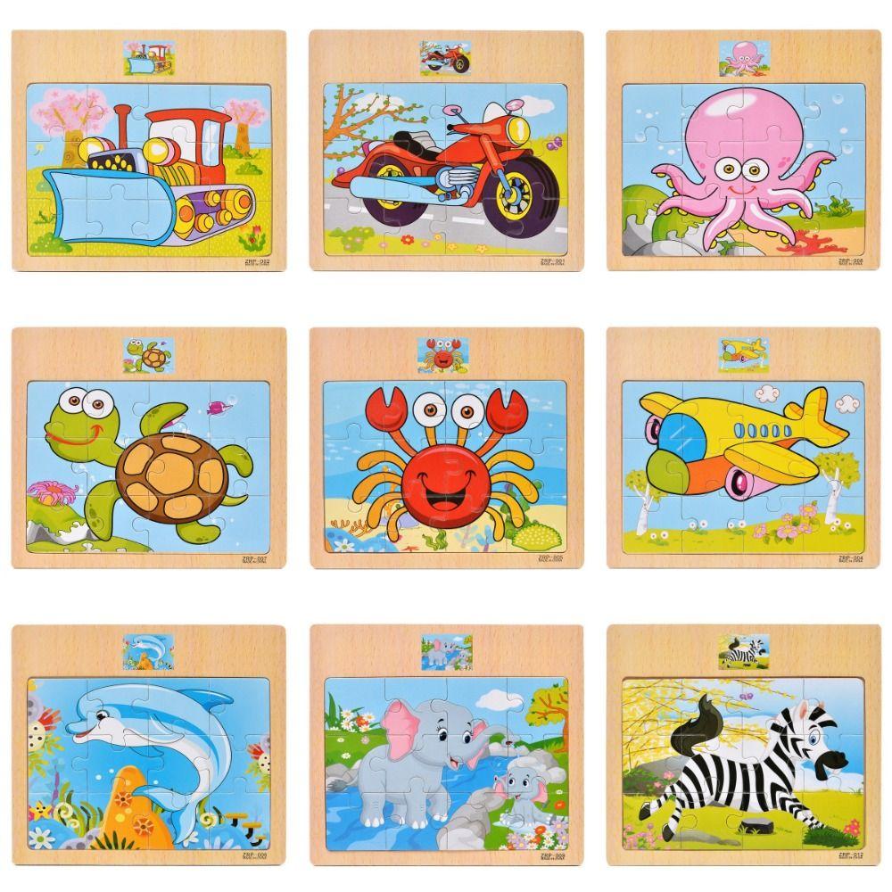 12Pcs Montessori Wood Puzzles Vehicle Animals Learning Early Education Toys for Children Gift Motorcycle
12Pcs Montessori Wood Puzzles Vehicle Animals Learning Early Education Toys for Children Gift Motorcycle