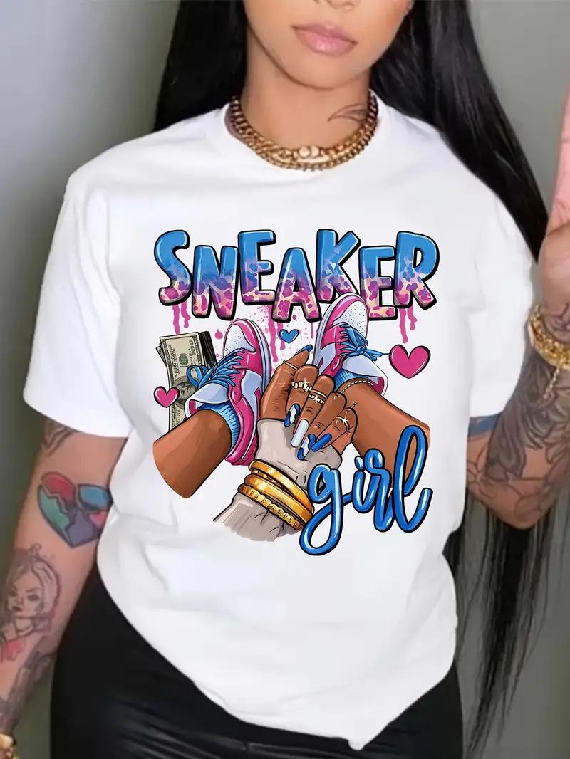 Plus Size Sneaker Girl Graphic Print Tshirt Casual Short Sleeve Crew Neck Top Unisexs Clothing L
Plus Size Sneaker Girl Graphic Print Tshirt Casual Short Sleeve Crew Neck Top Unisexs Clothing L