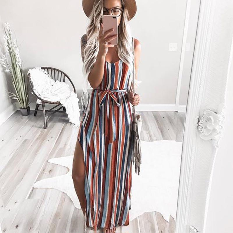 Women s Striped Sleeveless Tunic Spaghetti Strap Long Full Length Dress Beach Wear Split Skirt S
Women s Striped Sleeveless Tunic Spaghetti Strap Long Full Length Dress Beach Wear Split Skirt S