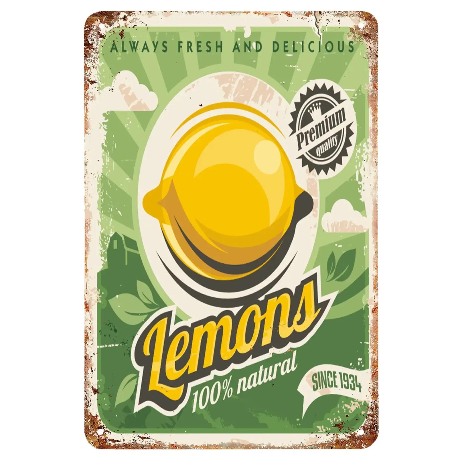 Lemon Decor Tin Sign, Lemon Farm Always Fresh and Delicious Metal Tin Sign for Wall Decor -12 X 8 20x30cm(7.8x11.8inch)
Lemon Decor Tin Sign, Lemon Farm Always Fresh and Delicious Metal Tin Sign for Wall Decor -12 X 8 20x30cm(7.8x11.8inch)