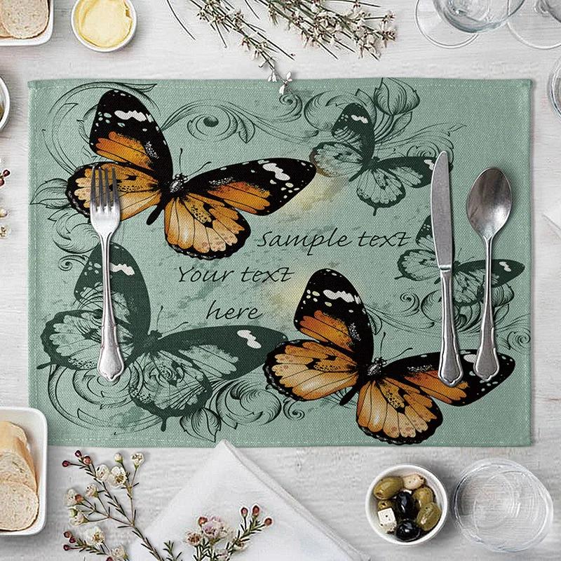 Colorful Butterfly Print Linen Fabric Placemat for Dining Table Flower Design Kitchen Decoration Accessories Individual Placemat 2pcs 30x45cm
Colorful Butterfly Print Linen Fabric Placemat for Dining Table Flower Design Kitchen Decoration Accessories Individual Placemat 2pcs 30x45cm
