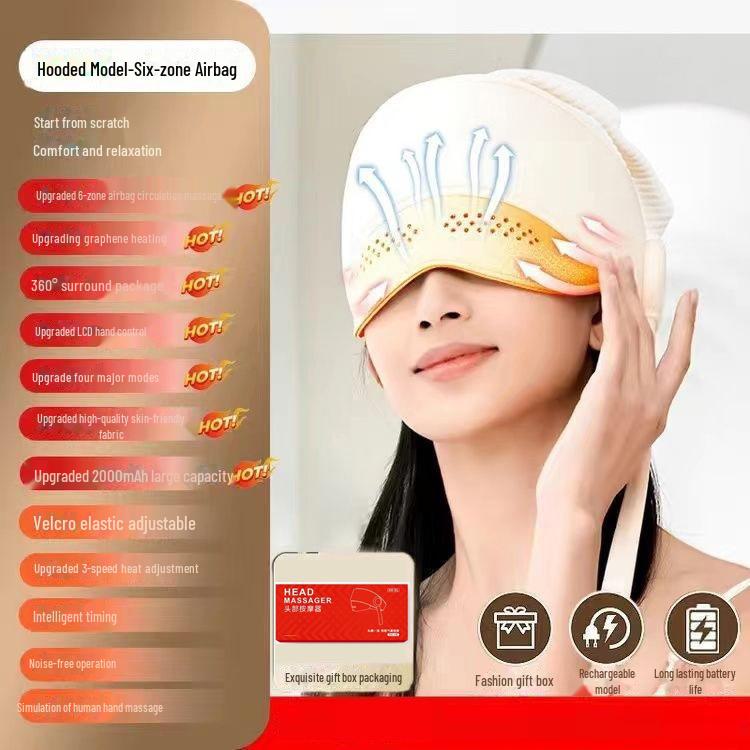Автоматический массажер головы и глаз с воздушным давлением и тепловой компрессией Hooded flagship model, Chinese version
Автоматический массажер головы и глаз с воздушным давлением и тепловой компрессией Hooded flagship model, Chinese version