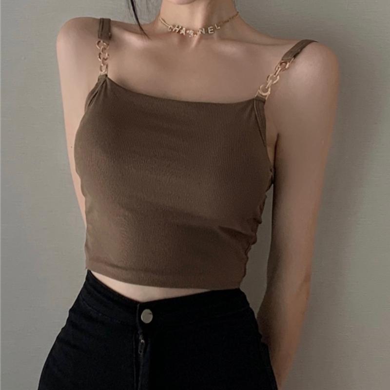 Женские сексуальные топы на бретелях, повседневные рубашки без рукавов с металлическим ремешком для девочек, блузка
Женские сексуальные топы на бретелях, повседневные рубашки без рукавов с металлическим ремешком для девочек, блузка