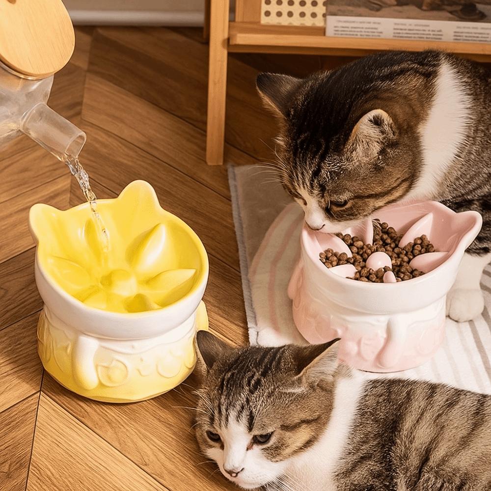 Ceramic Cat Slow Food Bowl Anti Tipping Cat High Foot Bowl Pet Feeder Bowl for Feeding білий
Ceramic Cat Slow Food Bowl Anti Tipping Cat High Foot Bowl Pet Feeder Bowl for Feeding білий