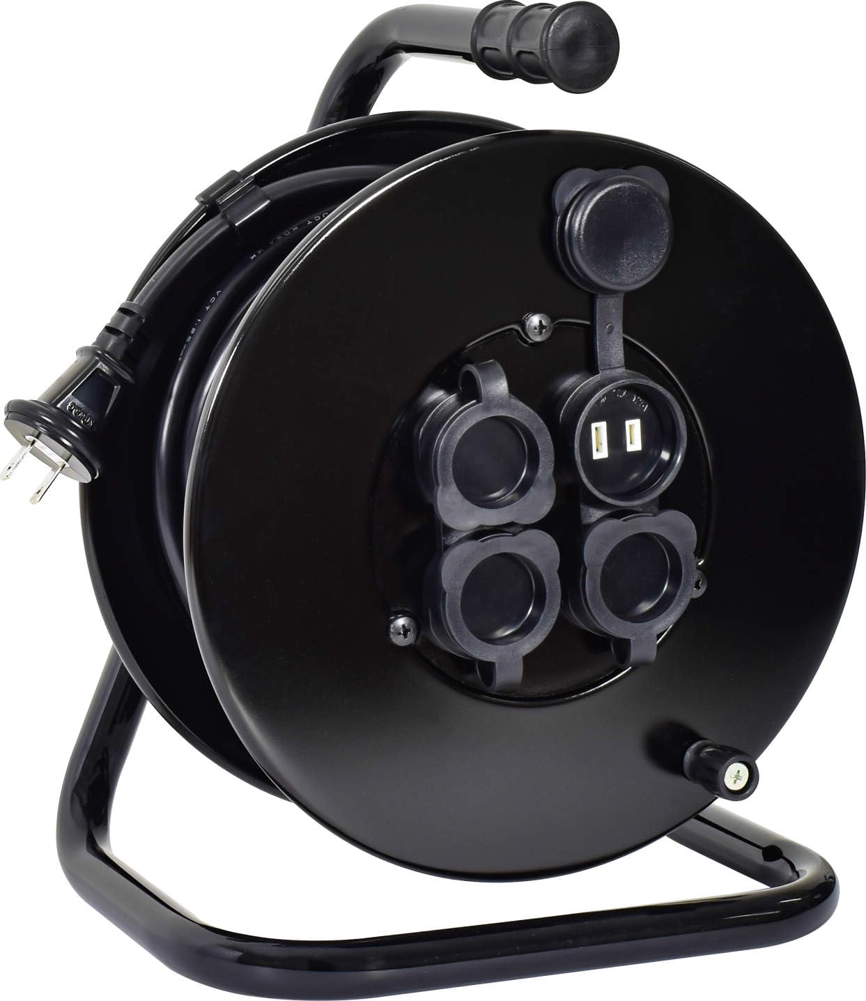 Nichido Industrial NGW20-BK 100V Rainproof and Dustproof Cord Reel with 4 Outlets, No Grounding, Nice Reel, 20m
Nichido Industrial NGW20-BK 100V Rainproof and Dustproof Cord Reel with 4 Outlets, No Grounding, Nice Reel, 20m