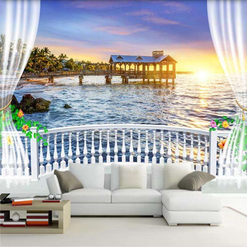 3d Photo Wall Paper Balcony Beautiful Sea View Sunrise Mural Living Room Bedroom Cafe Restaurant Backdrop Wall Mural Home Decor 200 cm(W) x 140 cm(H)
3d Photo Wall Paper Balcony Beautiful Sea View Sunrise Mural Living Room Bedroom Cafe Restaurant Backdrop Wall Mural Home Decor 200 cm(W) x 140 cm(H)
