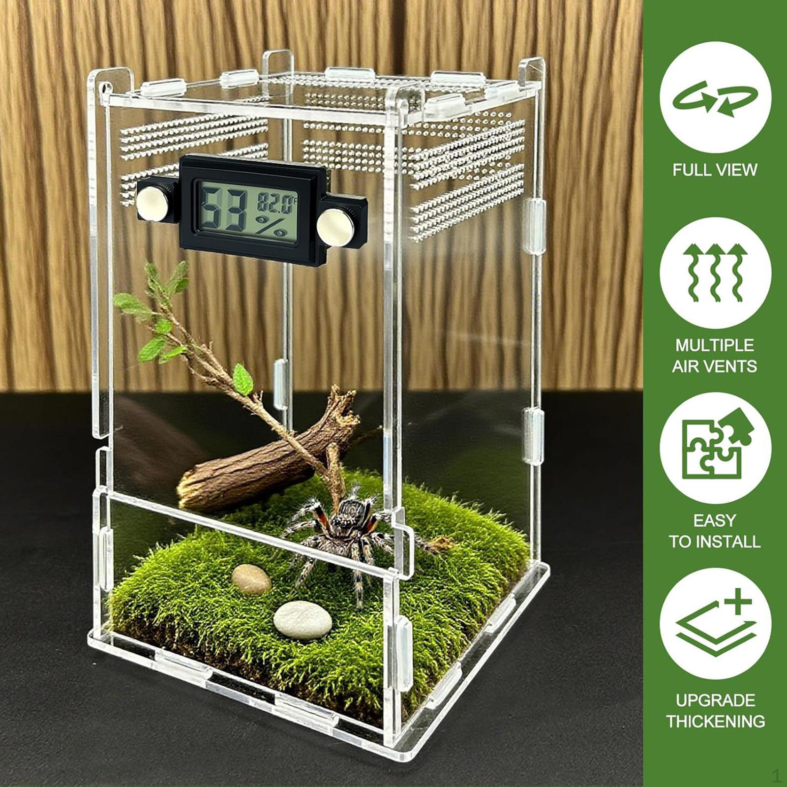 Акриловая клетка-вольер Дышащая коробка для кормления рептилий Террариумный аквариум для змей, лягушек, улиток M
Акриловая клетка-вольер Дышащая коробка для кормления рептилий Террариумный аквариум для змей, лягушек, улиток M