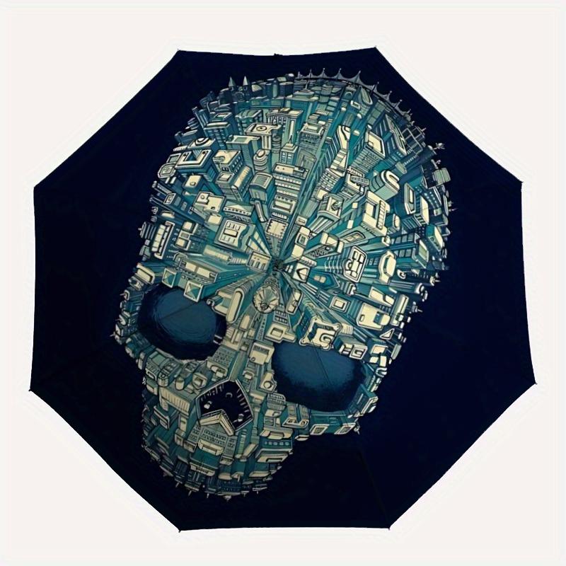 1pc Skull Cityscape Auto Open/close, All-Season Portable Folding Umbrella for Women & Men, Travel, Everyday, Formal Events - Compact Luxury Parasol, O
1pc Skull Cityscape Auto Open/close, All-Season Portable Folding Umbrella for Women & Men, Travel, Everyday, Formal Events - Compact Luxury Parasol, O