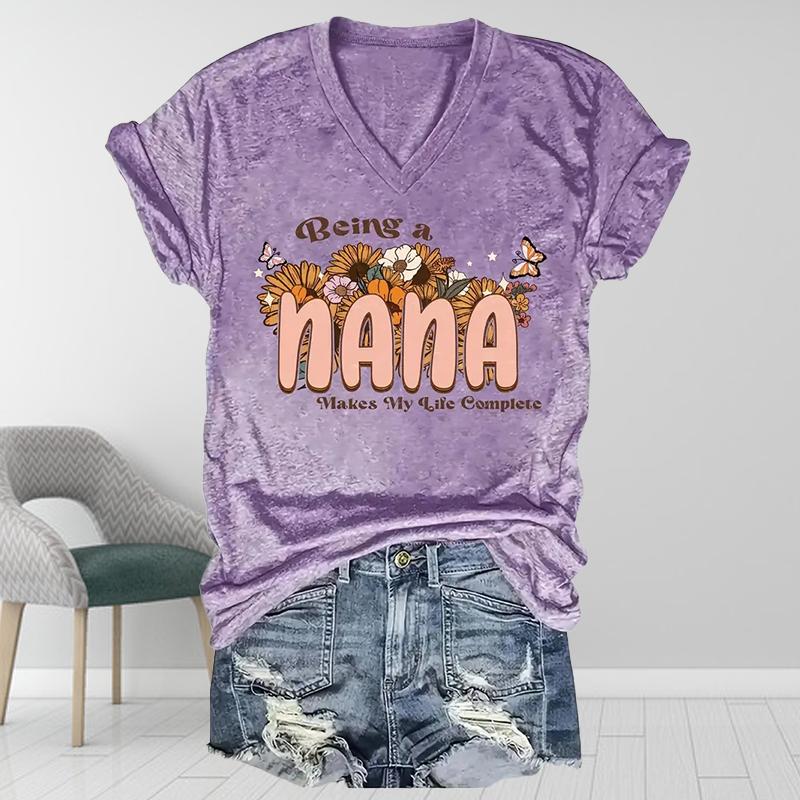 Мода Nana Painting Блузки с коротким рукавом и V-образным вырезом Футболки Повседневные 8XL фиолетовый
Мода Nana Painting Блузки с коротким рукавом и V-образным вырезом Футболки Повседневные 8XL фиолетовый