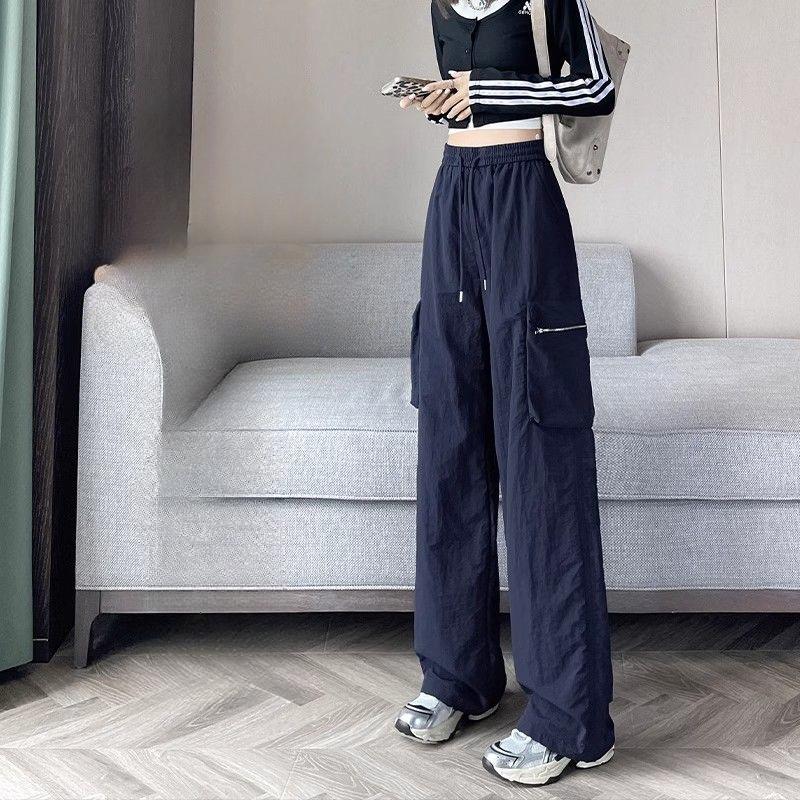 Spring/Summer Trendy Cuffed Hip-Slimming Wide-Leg Pants - Versatile Casual Utility Pants for Women 2XL темно-синього кольору
Spring/Summer Trendy Cuffed Hip-Slimming Wide-Leg Pants - Versatile Casual Utility Pants for Women 2XL темно-синього кольору