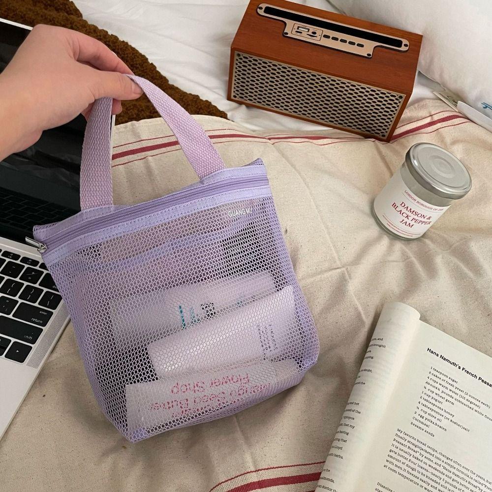 Makeup Bag Mesh Toiletry Bag Large Capacity Washing Handbag Portable Toiletry Storage Bag Beach білий
Makeup Bag Mesh Toiletry Bag Large Capacity Washing Handbag Portable Toiletry Storage Bag Beach білий