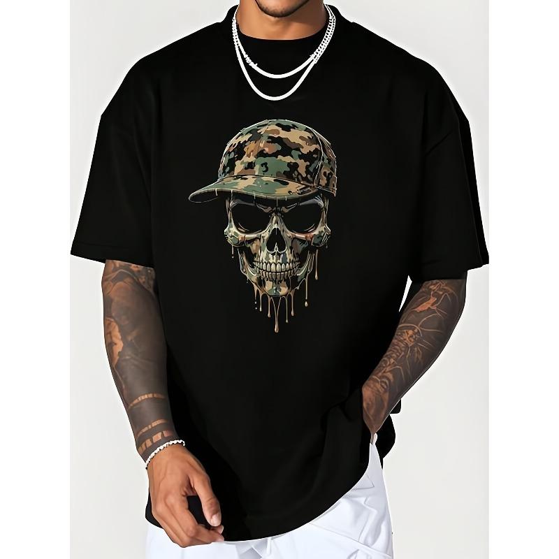 European sizes Men s T-Shirt Camouflage Skull Print Black T-shirt, Casual Round Neck T-shirt, Suitable for Summer, Breathable, Sweat-absorbent, Soft XL чорний
European sizes Men s T-Shirt Camouflage Skull Print Black T-shirt, Casual Round Neck T-shirt, Suitable for Summer, Breathable, Sweat-absorbent, Soft XL чорний