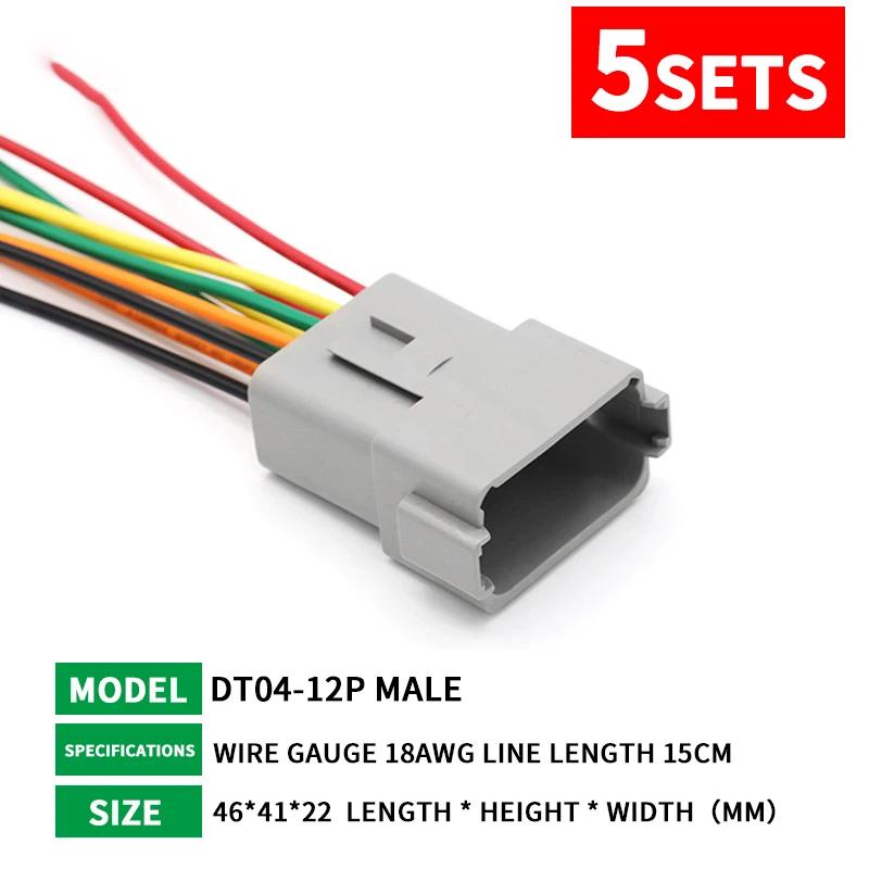 5 комплектов DT водонепроницаемый автомобильный разъем с 15 см проводкой DT06-2S/DT04-2P 3P 4P 6P 8P 12P мужской женский разъем для автомобиля
5 комплектов DT водонепроницаемый автомобильный разъем с 15 см проводкой DT06-2S/DT04-2P 3P 4P 6P 8P 12P мужской женский разъем для автомобиля