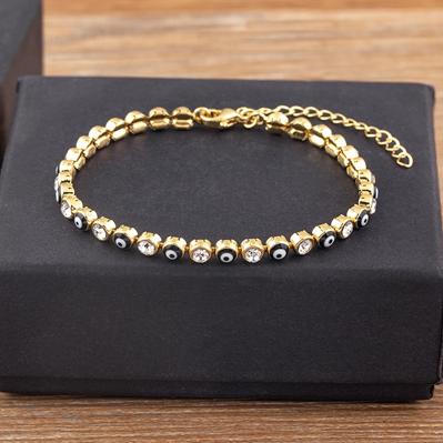 Nidin Lucky Evil Eye Shiny Charm CZ Tennis Bracelet for Women Crystal Zircon Jewelry Adjustable Chain Bangle Gift чорний
Nidin Lucky Evil Eye Shiny Charm CZ Tennis Bracelet for Women Crystal Zircon Jewelry Adjustable Chain Bangle Gift чорний