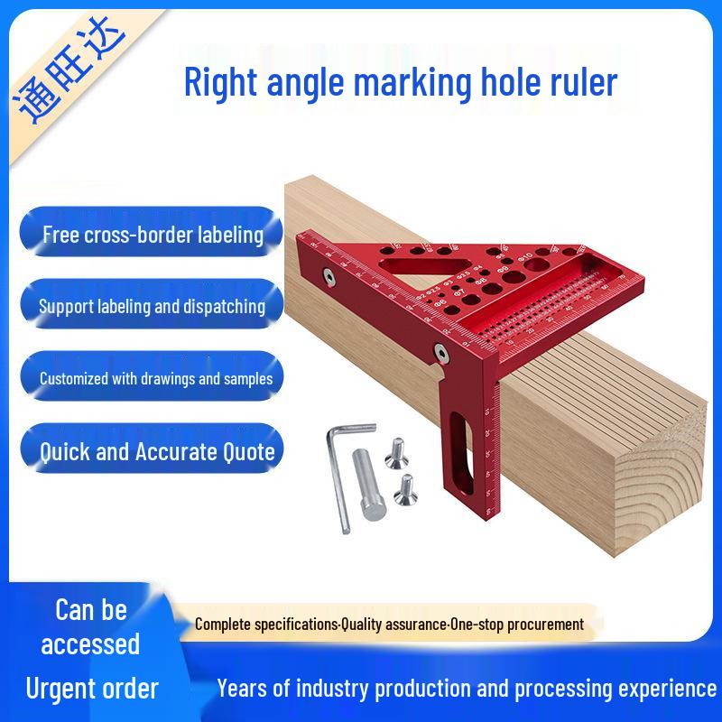 Cross-Border Aluminum Alloy Multi-Functional Woodworking Right Angle Marking Ruler Blue Metric 5mm
Cross-Border Aluminum Alloy Multi-Functional Woodworking Right Angle Marking Ruler Blue Metric 5mm