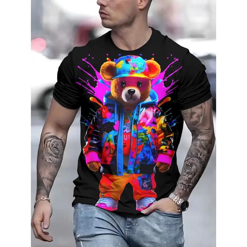 Summer Men s 3D Printed Bear T-Shirt Short Sleeve Breathable Outdoor Hundred Large Oversize Loose Men s Short Sleeve Comfortable XXS
Summer Men s 3D Printed Bear T-Shirt Short Sleeve Breathable Outdoor Hundred Large Oversize Loose Men s Short Sleeve Comfortable XXS