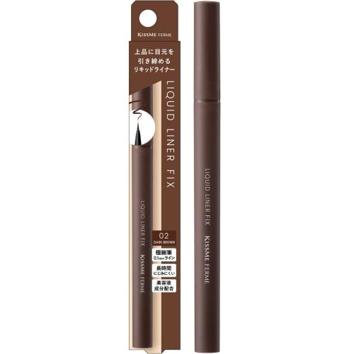 KiSS Me FERME Liquid Liner Fix 02 Dark Brown 0.4ml Ultra-fine line Waterproof Easy to remove with lukewarm water Contains serum ingredients
KiSS Me FERME Liquid Liner Fix 02 Dark Brown 0.4ml Ultra-fine line Waterproof Easy to remove with lukewarm water Contains serum ingredients